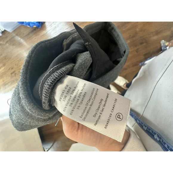 ATM Anthony Thomas Melillo Ponte Slim Pants Sz 4 Gray Mid Rise Cuffed M0348 - Picture 12 of 15